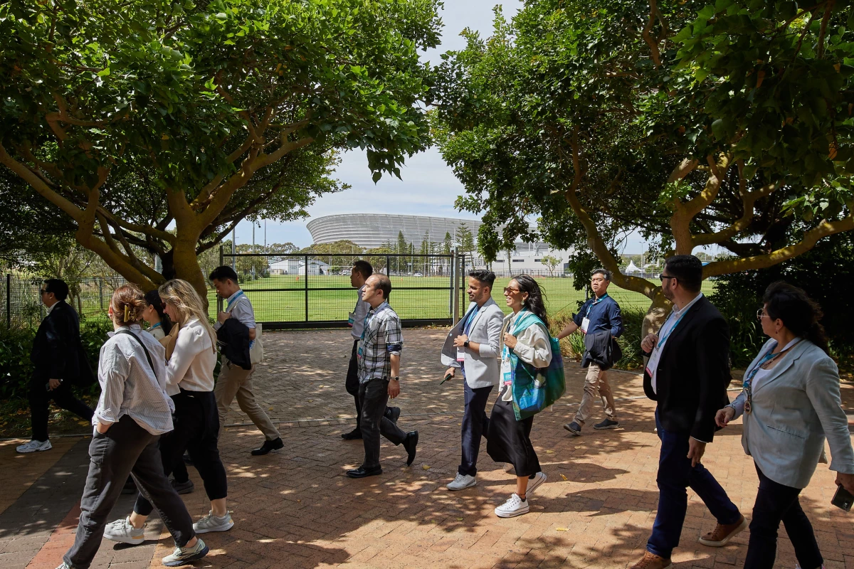 As part of the Summit, participants undertook site visits around Cape Town, including to Green Point Urban Park.